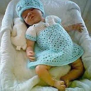 Crochet Pattern Baby Dress and Flap..