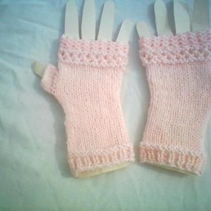 Cable Fingerless Knit Gloves by Car..